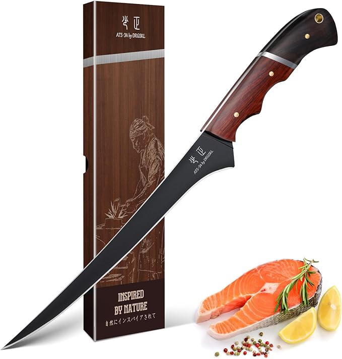 DRGSKL Boning Knife 7 inch - Brisket Trimming Knives for Meat Cutting
