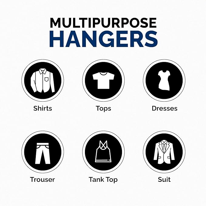 Plastic Hangers 50 Pack - Space Saving Clothes Hangers, Made in USA, Durable & Strong Plastic Shirt & Coat Hanger with Notches & Shoulder Grooves, Non-Slip Hangers | Scoreboard Yellow