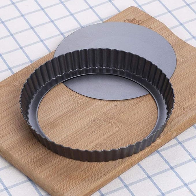 RICHSC-PAN Tart Pan, 9 Inch Tart Pans, Non-Stick Removable Loose Bottom.