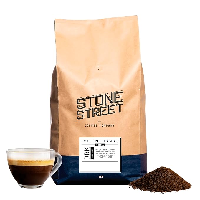 Stone Street Knee Buckling Espresso Ground Coffee, Dark Roast, 2 Lb