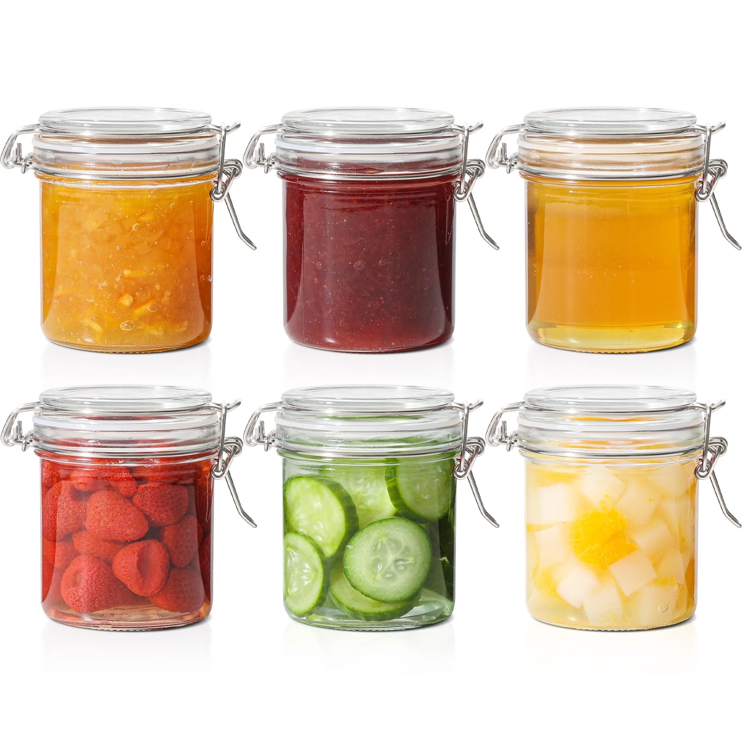 ComSaf Small Glass Spice Jars with Airtight Lids 4 oz 12 Pack Mason Pantry