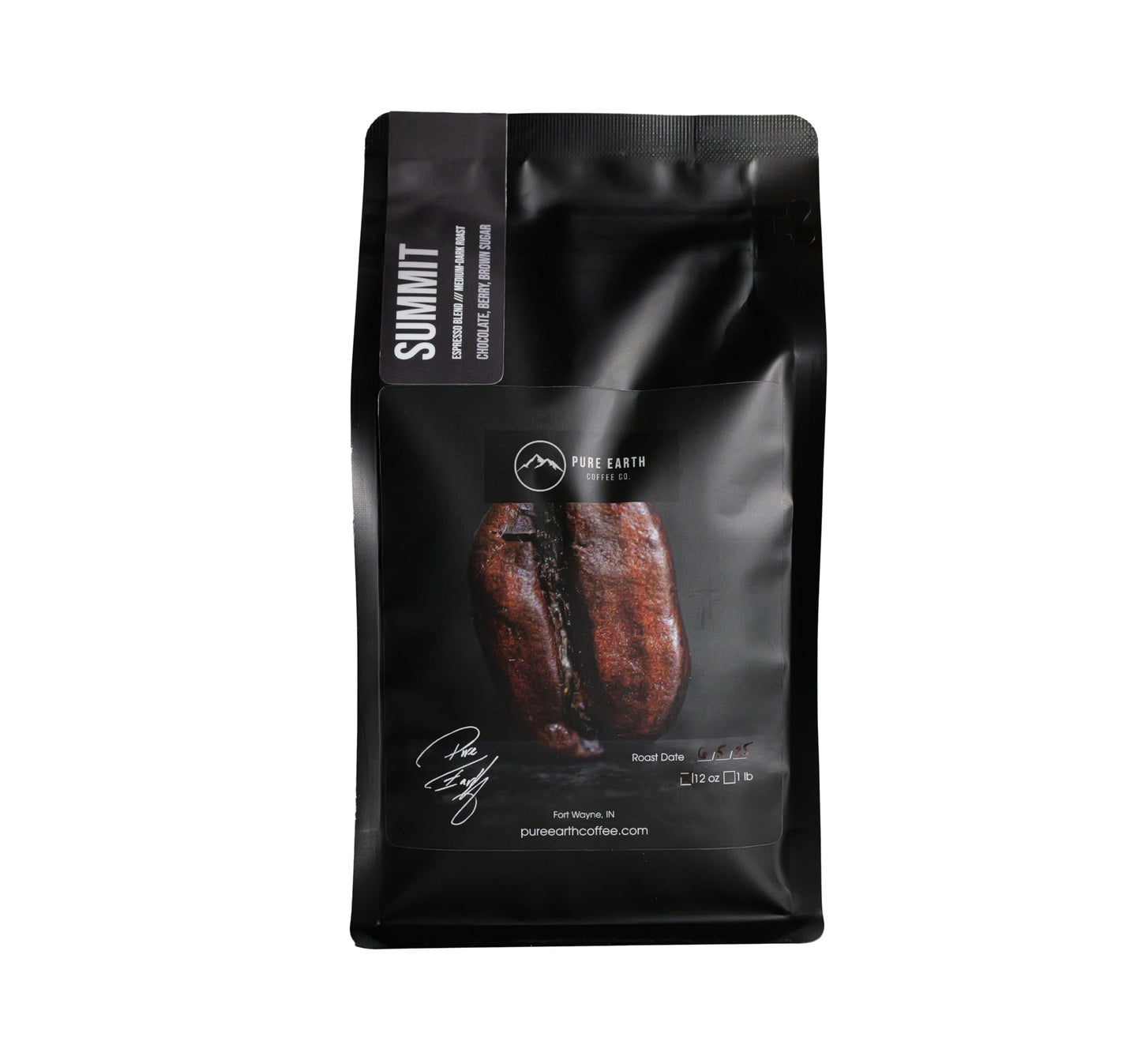 PURE EARTH COFFEE CO. Whole Bean Coffee, Brazil Single-Origin Beans, Dark Roast, Bold Gourmet Specialty Grade Coffee, Chocolate, Walnut, Bold and Smooth Flavor Notes 12oz