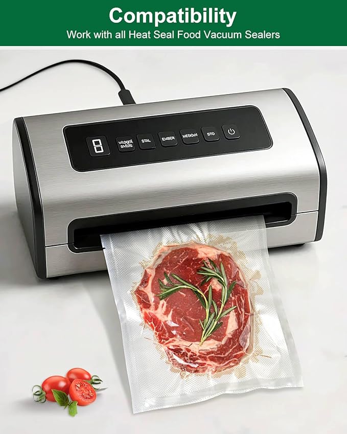 UTILIMATES Quart Vacuum Sealer Bags for Food, 8x11 Inch with Label Area