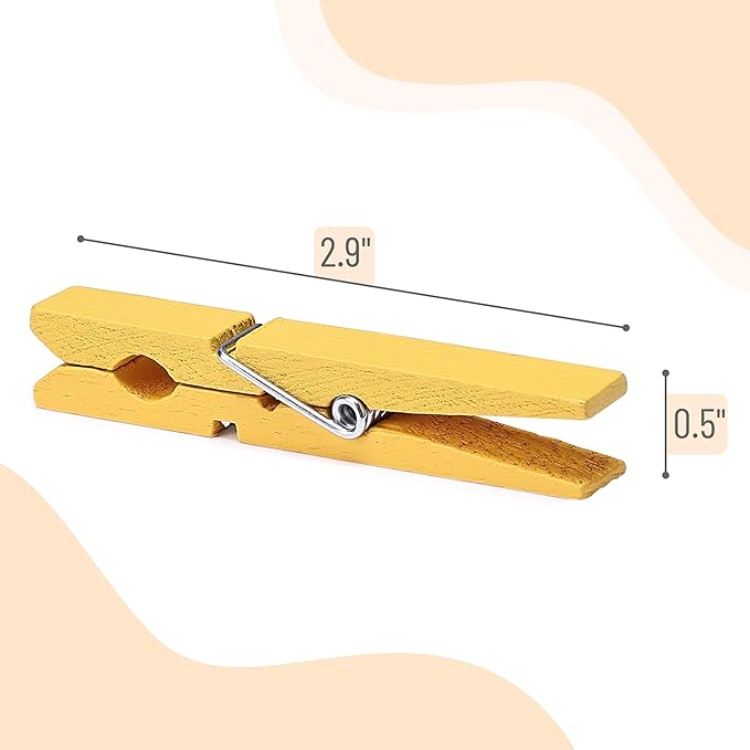 Mr. Pen- Large Wooden Clothes Pins, 2.9 Inch, 50 Pack, Natural Wood Clips for Crafts, Classroom Projects, Hanging Photos, Chip Bags, Decoration, Rust Resistant Spring