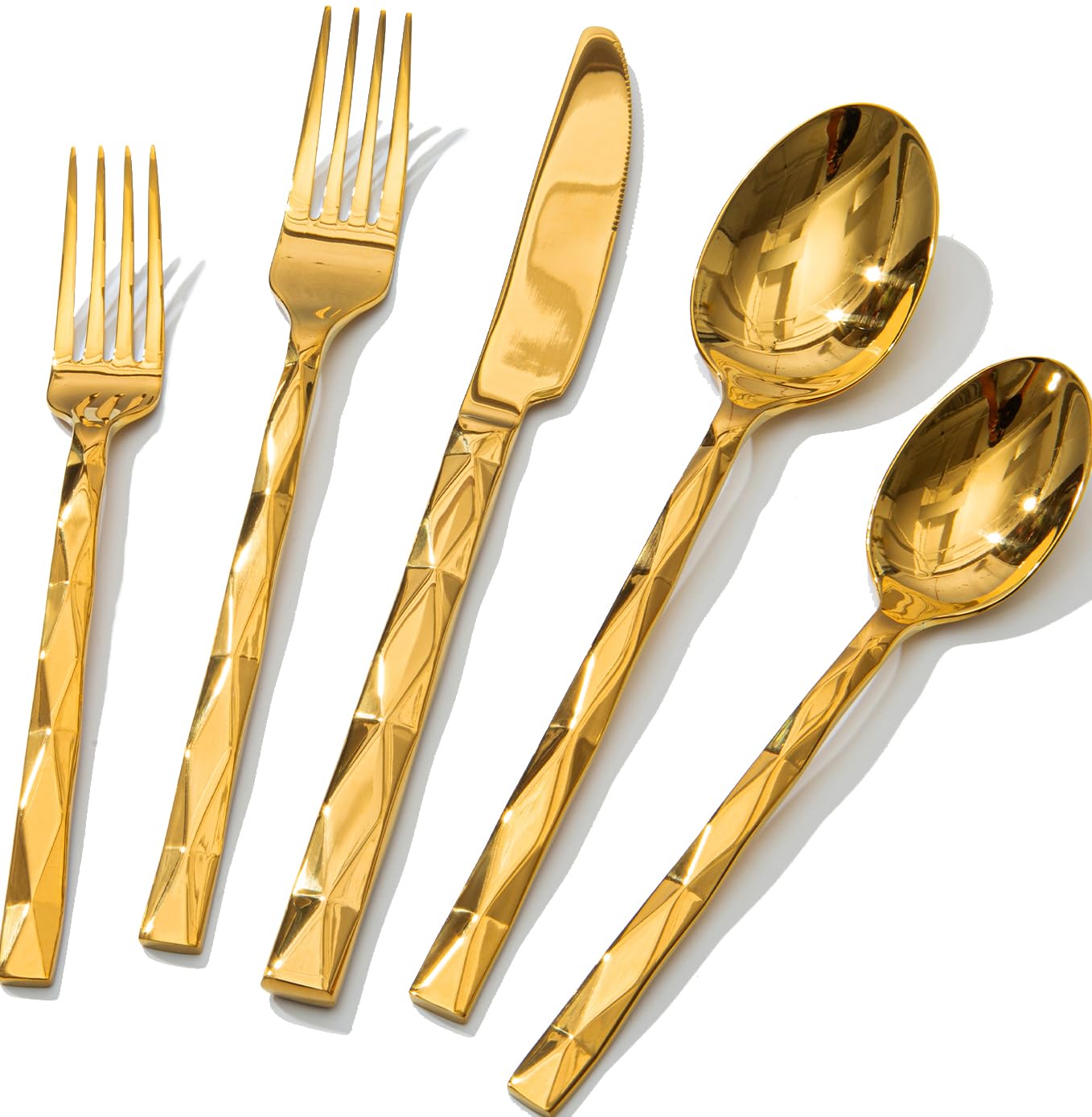 40 Piece 18/10 Black Silverware Set, Stainless Steel Flatware Cutlery for 8