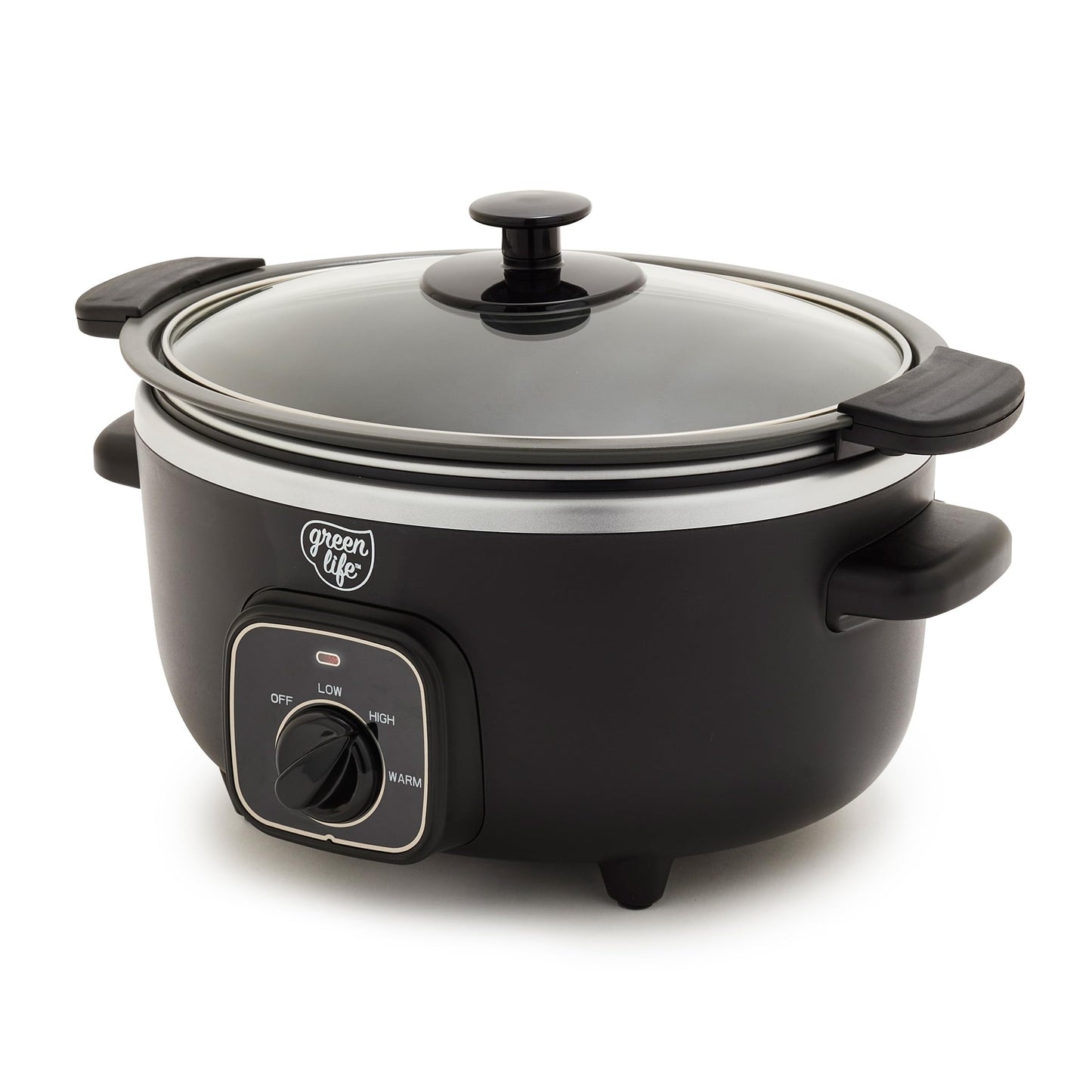 GreenLife 8QT Ceramic Nonstick Slow Cooker, Cooktop/Oven Safe, White