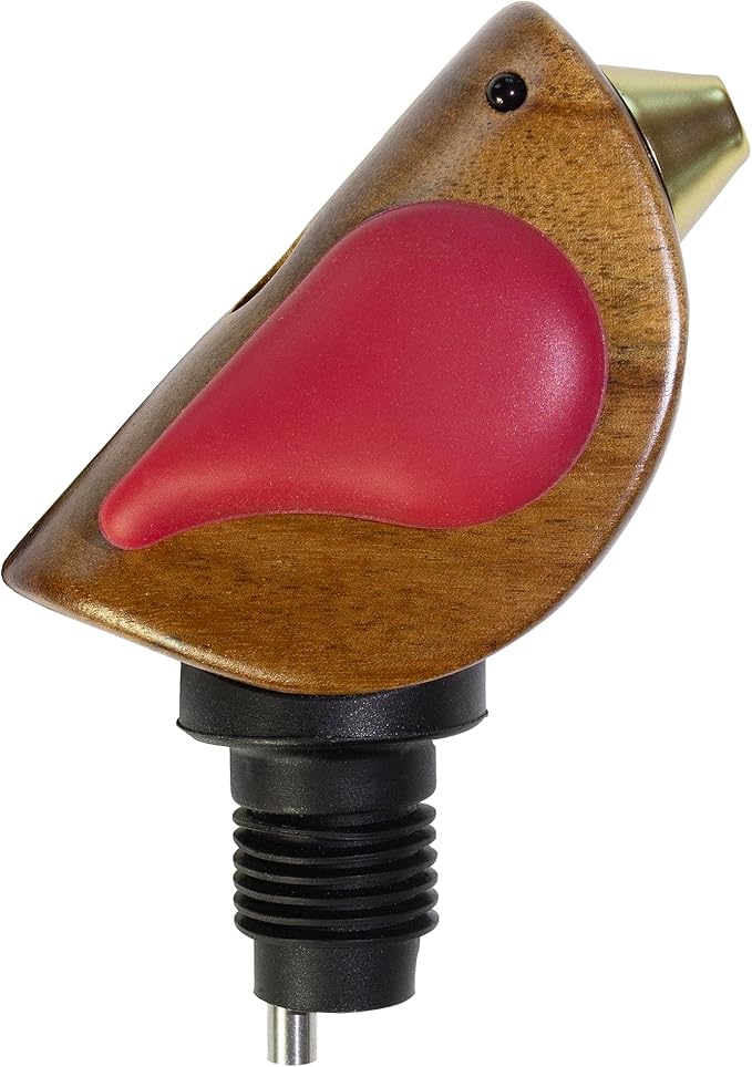 Songbird Specialties Singing Bird Wine Bottle Pourer, Black
