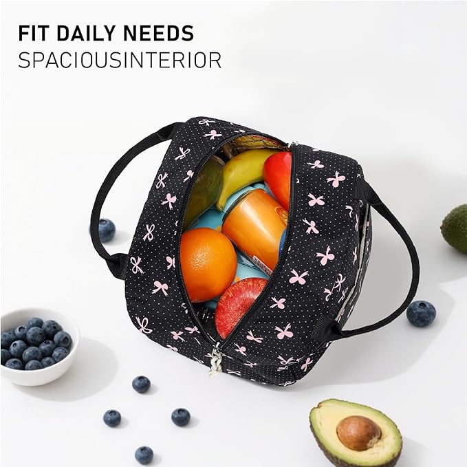 Bluboon Lunch Bag for Women Men Cute Lunch Tote Bags Reusable Insulated Lunch Box Large Capacity Reusable Insulated Cooler for Work Picnic or Travel