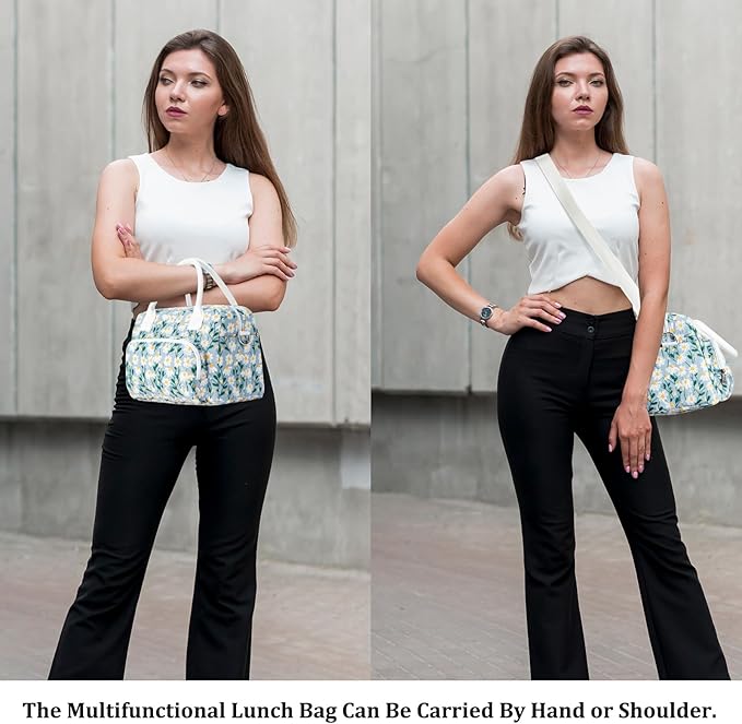 MEXS Insulated Lunch Bag for Women Men Large Reusable Lunch Box Adult Leakproof Portable Cooler Tote Bags for Work Picnic