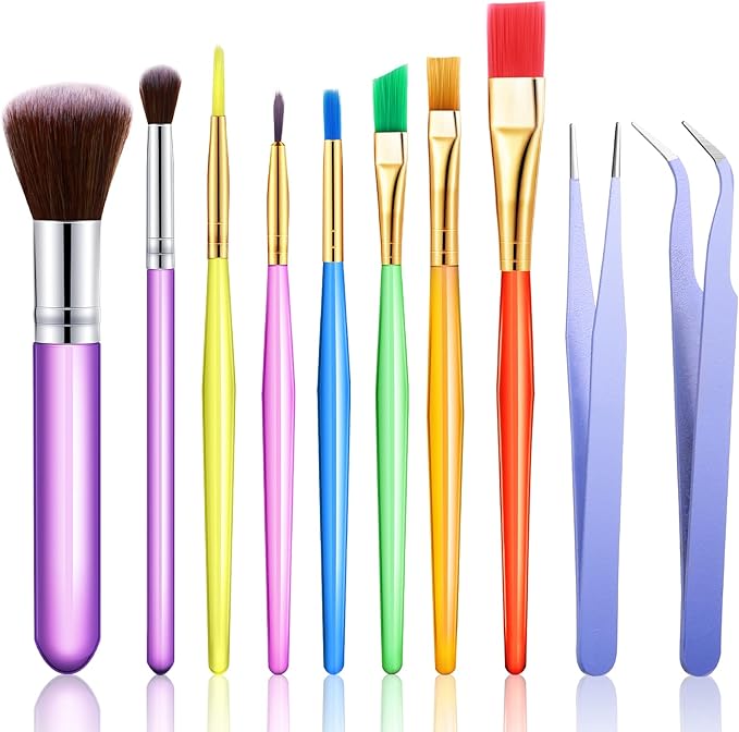 Sinmoe 10 Pieces Cake Candy Decorating Brushes Tools, Multi Color