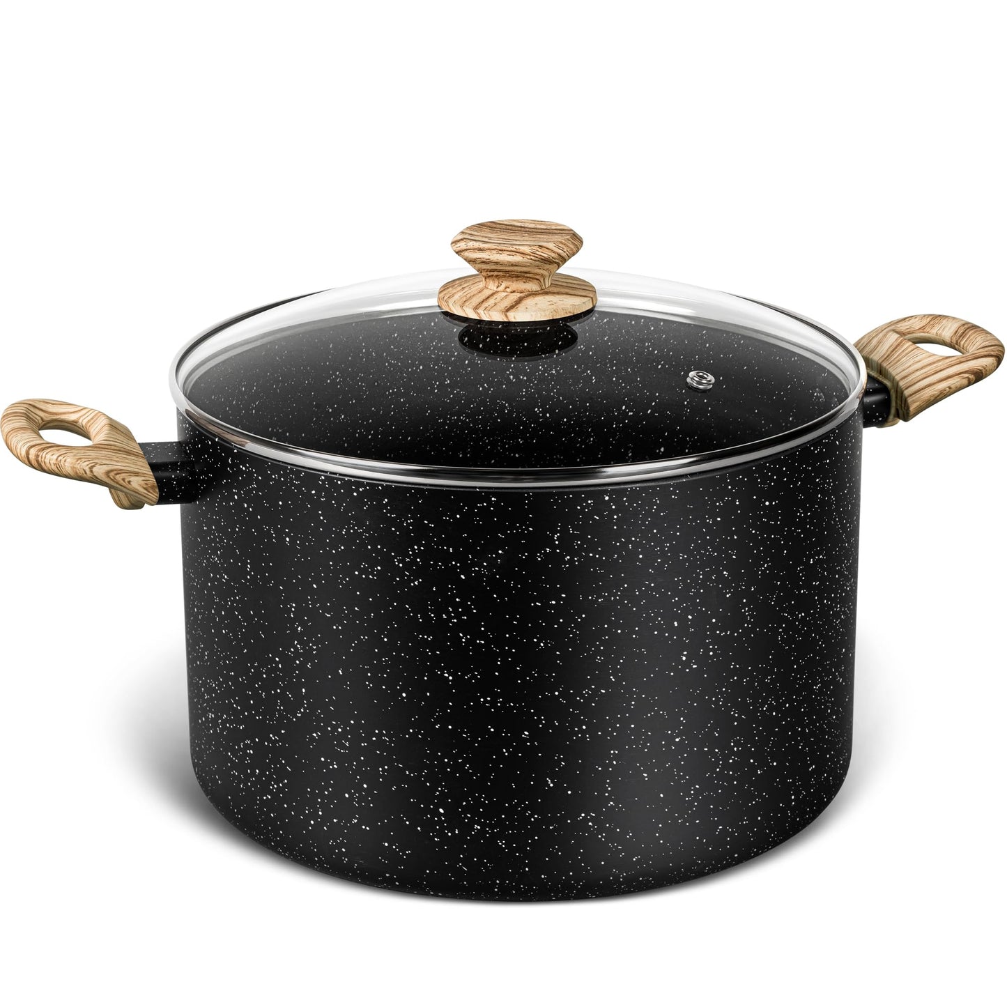 MICHELANGELO Nonstick Cooking Pot - 6 Quart Soup Pot with Lid for Family Meals, Non-Toxic Stockpot with Stay-Cool Handles, Induction Ready, Easy Cleanup, PFOA & PFOS Free