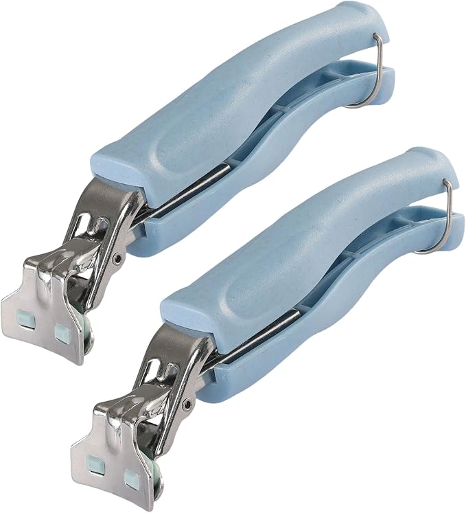 SPTECHMAKE Stainless Steel Bowl Gripper Clips, 3, Blue Green Pink