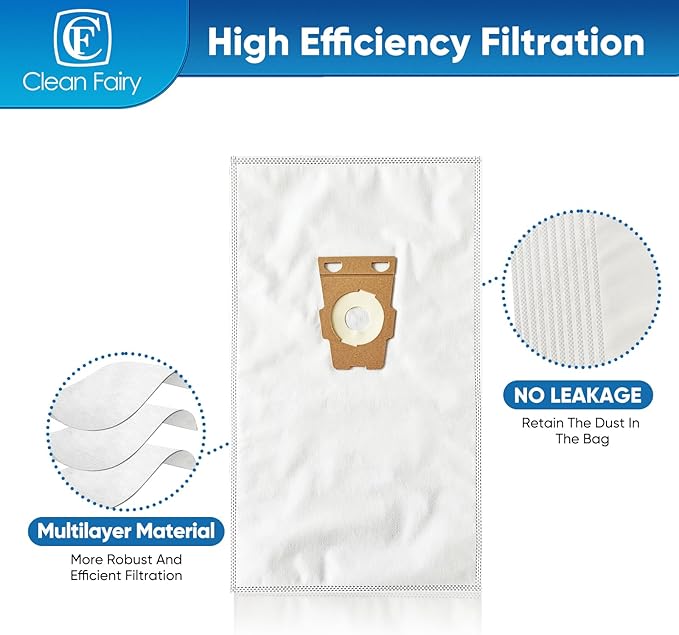 12PK HEPA Vacuum Bags for Kirby Sentria/Avalir/G Series F&Twist-style