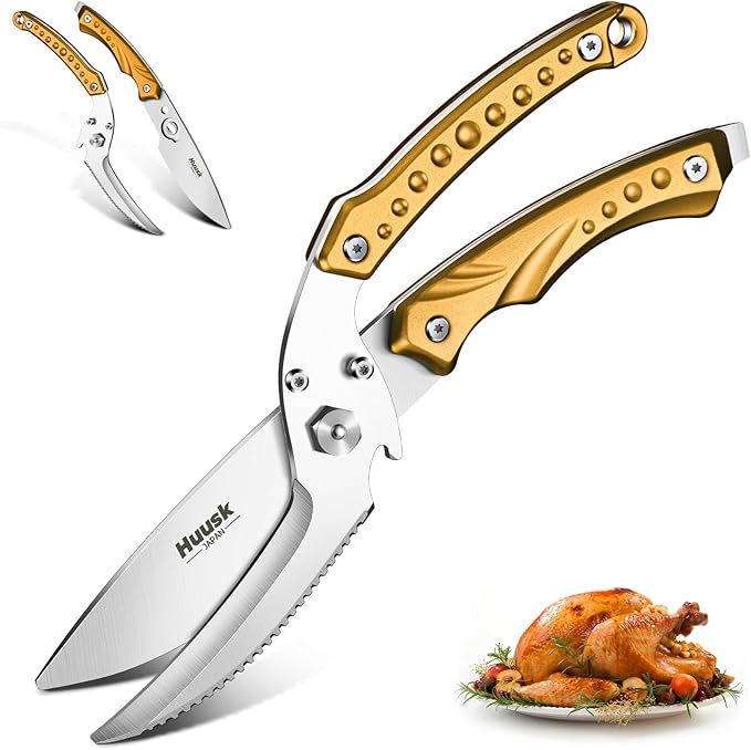 Huusk Kitchen Scissor for Food Detachable Heavy Duty Poultry Shear - Bronze