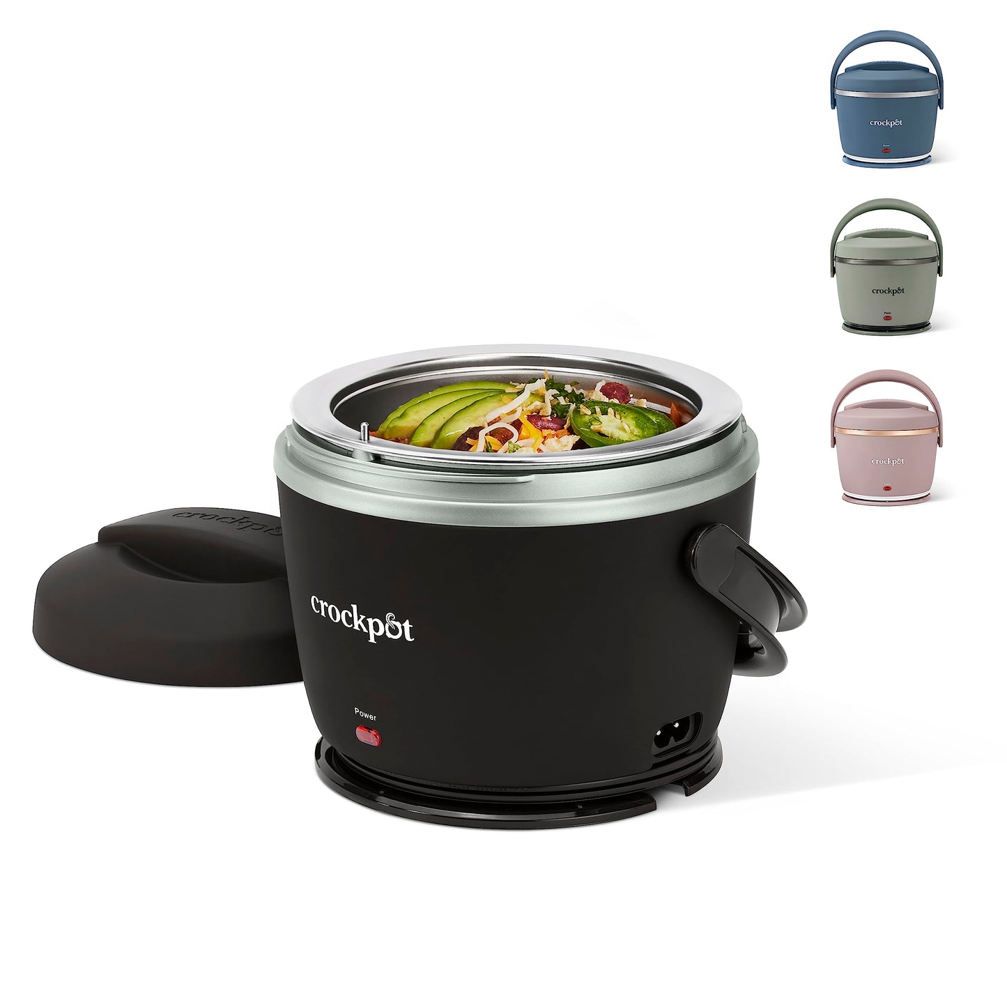 Crock-Pot Portable Electric Lunch Box, 20-Ounce Food Warmer, Moonshine Green | Ideal for Travel, On-the-Go | Keeps Food Spill-Free, Warm & Tasty | Dishwasher-Safe