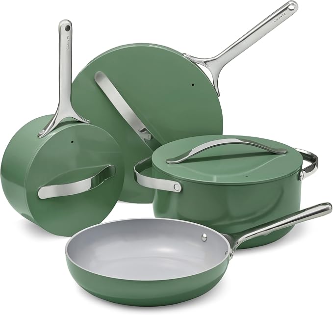 Caraway 16-Piece Deluxe Non-Stick Ceramic Cookware Set