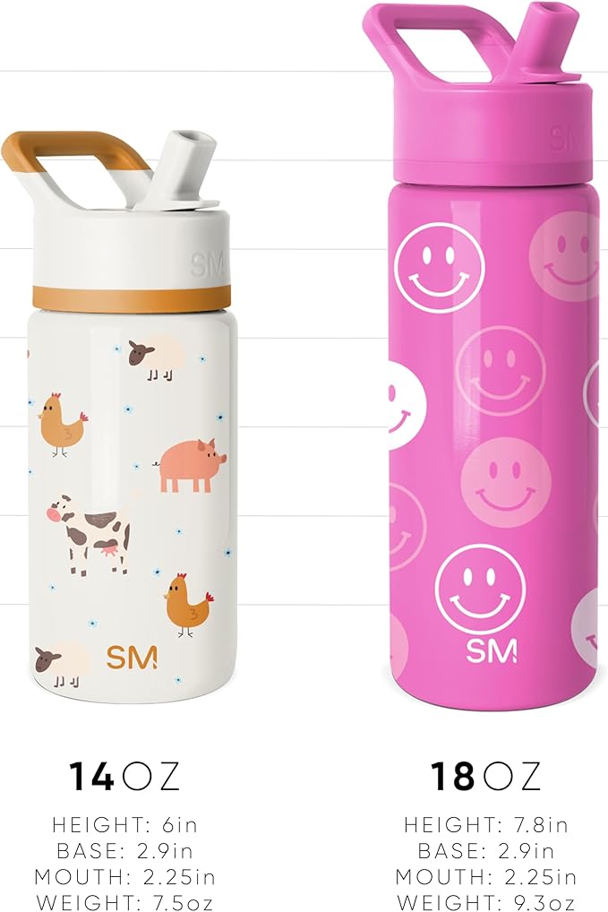 Simple Modern Kids Summit Water Bottle with Straw Lid | Harry Potter 18oz Stainless Steel Cup Insulated Tumbler for Girls, Boys, School | Magical Mashup