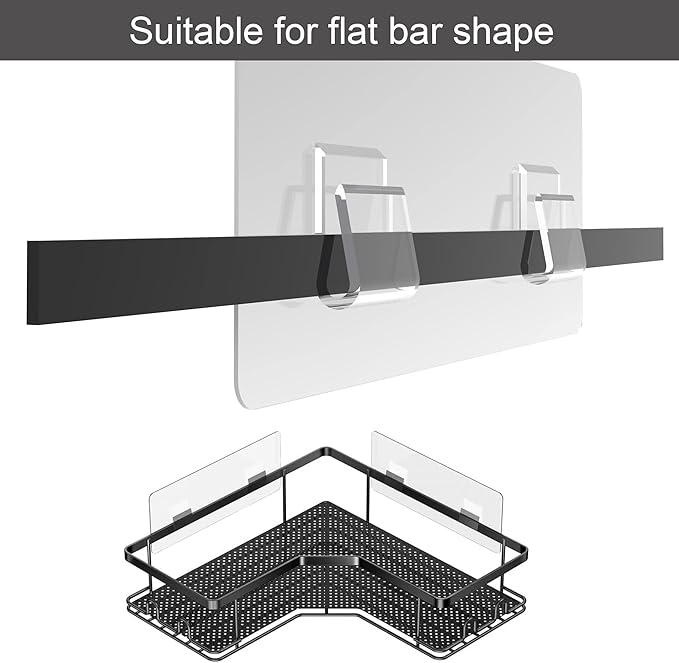 Shower Caddy Shelf Adhesive Replacement Stickers Pads For Bathroom Corner Organizer Basket, No Drilling For Kitchen Racks And Soap Holder 4pack