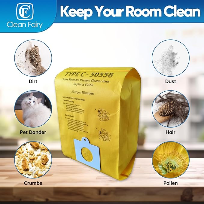 20PK Type C/Q Vacuum Paper Bags Replace Kenmore 5055 50557