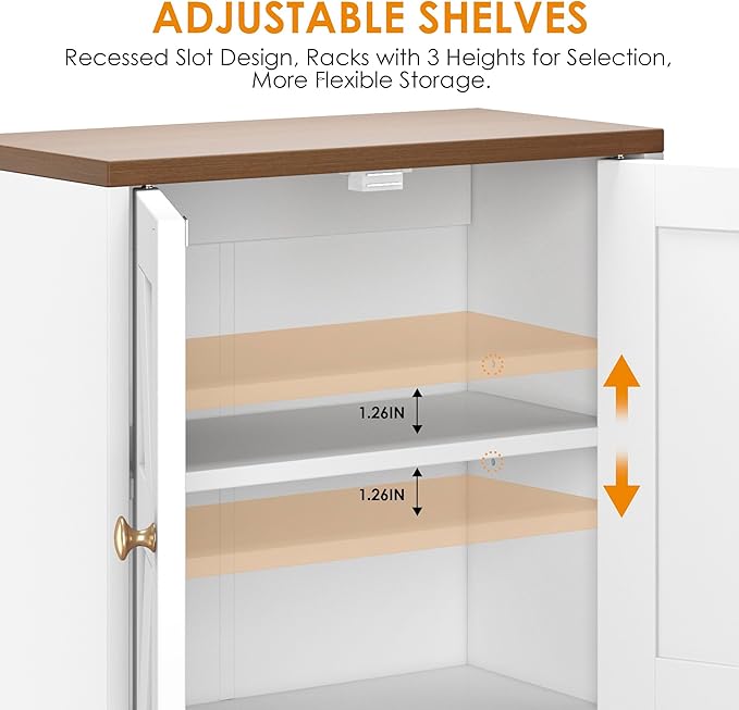 Farmhouse Medicine Cabinet - 3-Tier Wall Mounted Storage Organizer with Adjustable Shelves, Towel Bar, 5 Hooksfor Small Bathroom, Laundry Room, Over Toilet, Living Room, Bedroom (White)