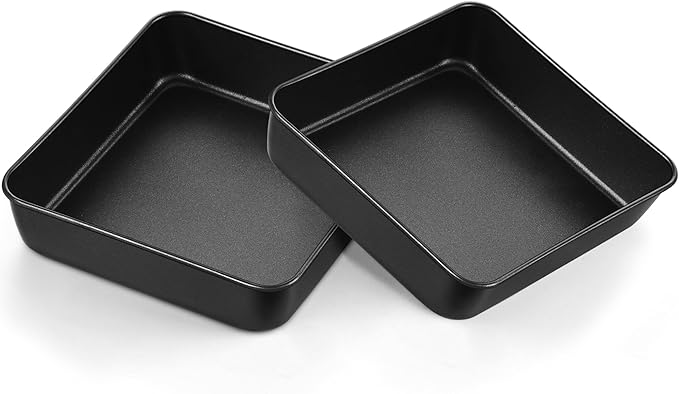 E-far 9x9 Baking Pan, Nonstick Square Cake Pan with Stainless Steel Core