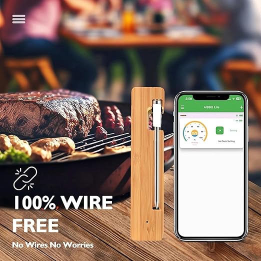 Smart Meat Thermometer 656FT Remote Range Digital Cooking Food Thermometer
