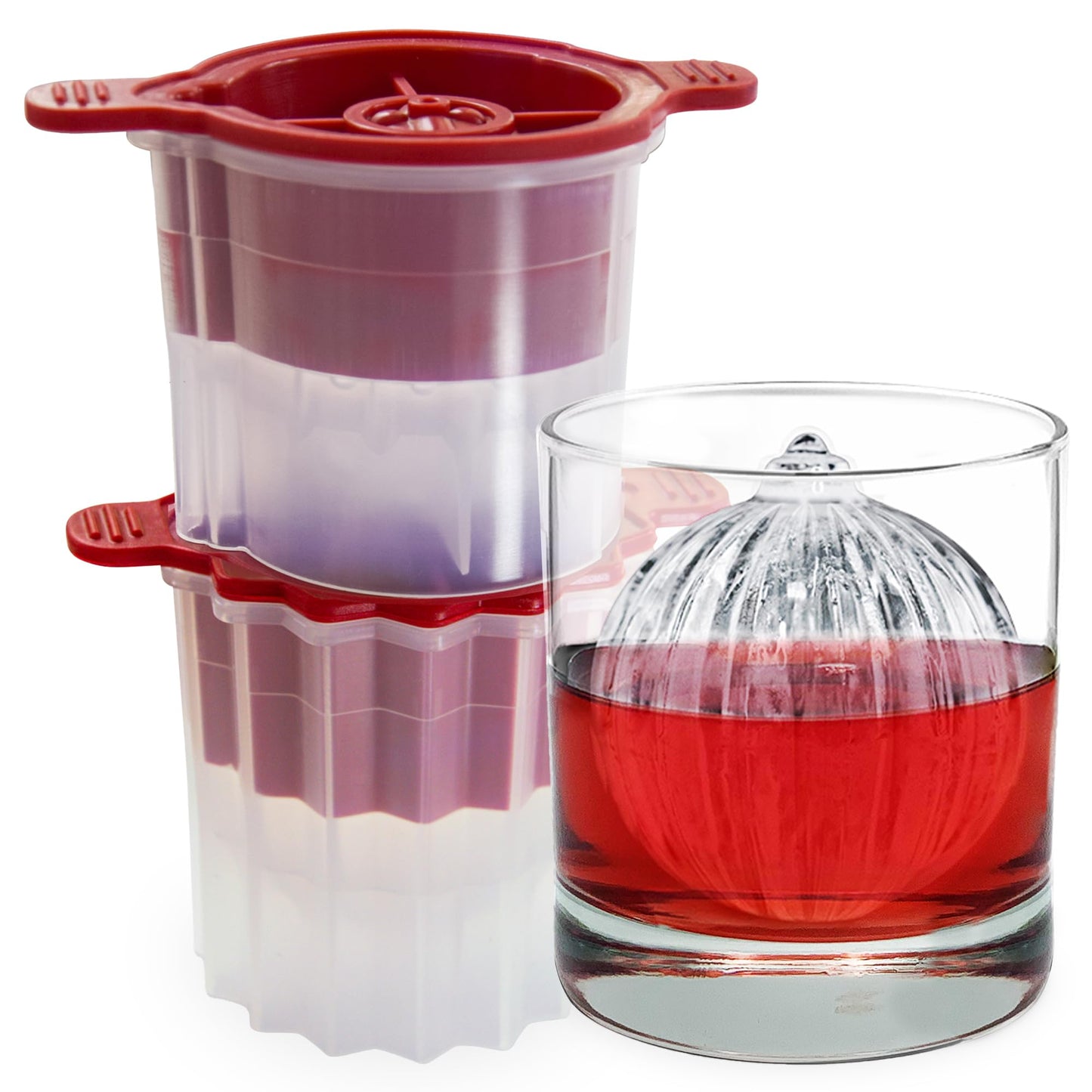 Tovolo Dots and Stripes Ornament Ice Cube Molds Set of 2 for Festive Holiday Drinks Christmas Gifts for Dad, BPA Free Dishwasher Safe Silicone Ice Molds for Cocktails