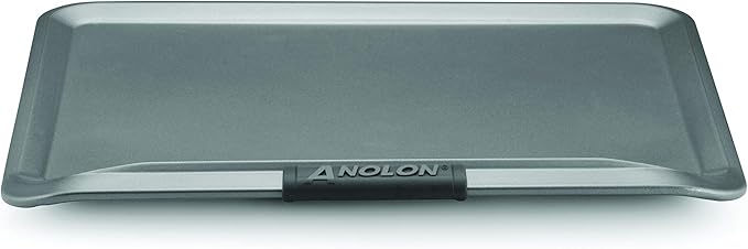 Anolon Advanced Nonstick Bakeware with Grips, Nonstick Cookie Sheet / Baking Sheet - 11 Inch x 17 Inch, Gray