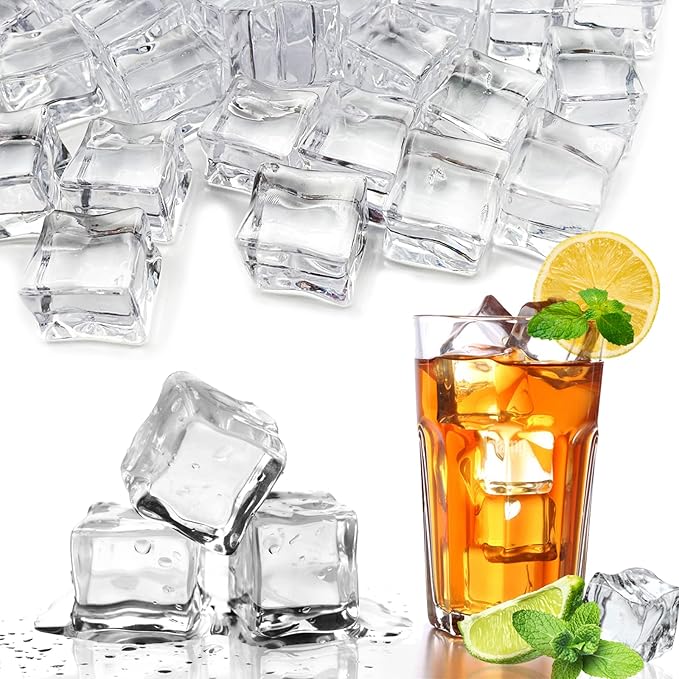 LYFJXX Fake Ice Cubes, 0.8" (20mm), 50 PCS