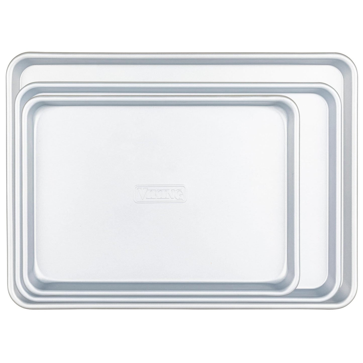 Viking Premium 2-Piece Nonstick Baking Sheet Pan Set, Made without PFAS, Heavy Gauge Aluminized Steel Cookie Sheets with Reinforced Iron Frame, 15 & 18-Inch, Oven Safe to 475F