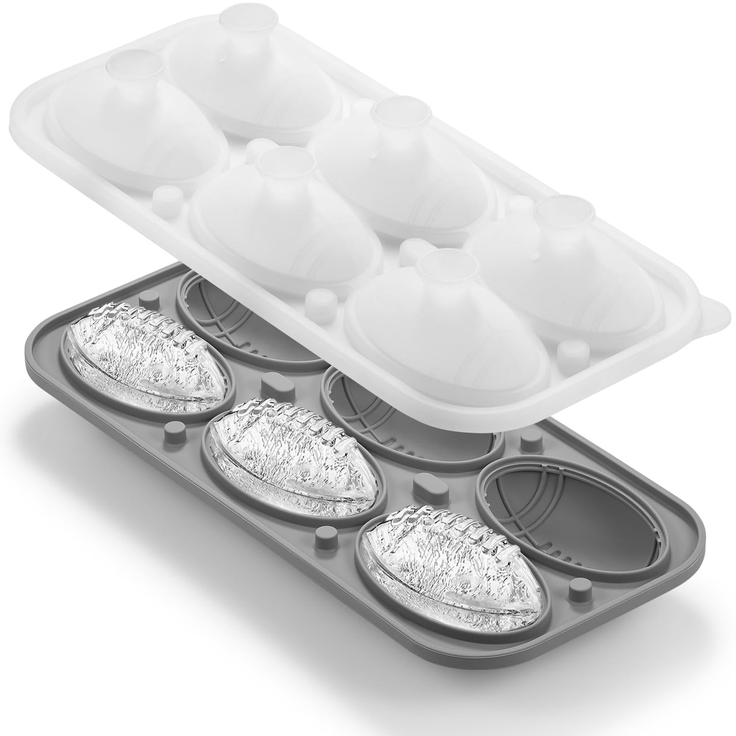Nax Caki 3D Baseball Ice Cube Tray, Large Baseball Silicone Fun Shapes Whiskey Ice Mold with Funnel for Cocktails, Bourbon,Brandy, Whiskey Gifts for Men