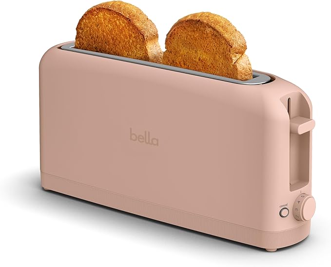 bella Fits-Anywhere™ 2-Slice Slim Toaster, Long Slot & Extra Wide, Surf