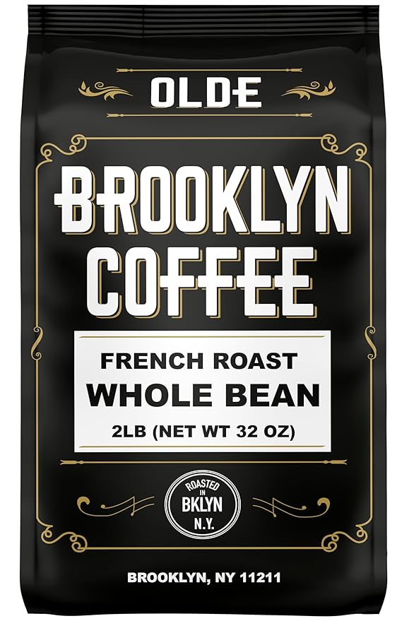 BROOKLYN COFFEE Whole Bean, Classic Medium Roast (5lb) Balanced, Smooth, Mellow - Fresh Bulk Coffee Beans Roasted Weekly in NYC