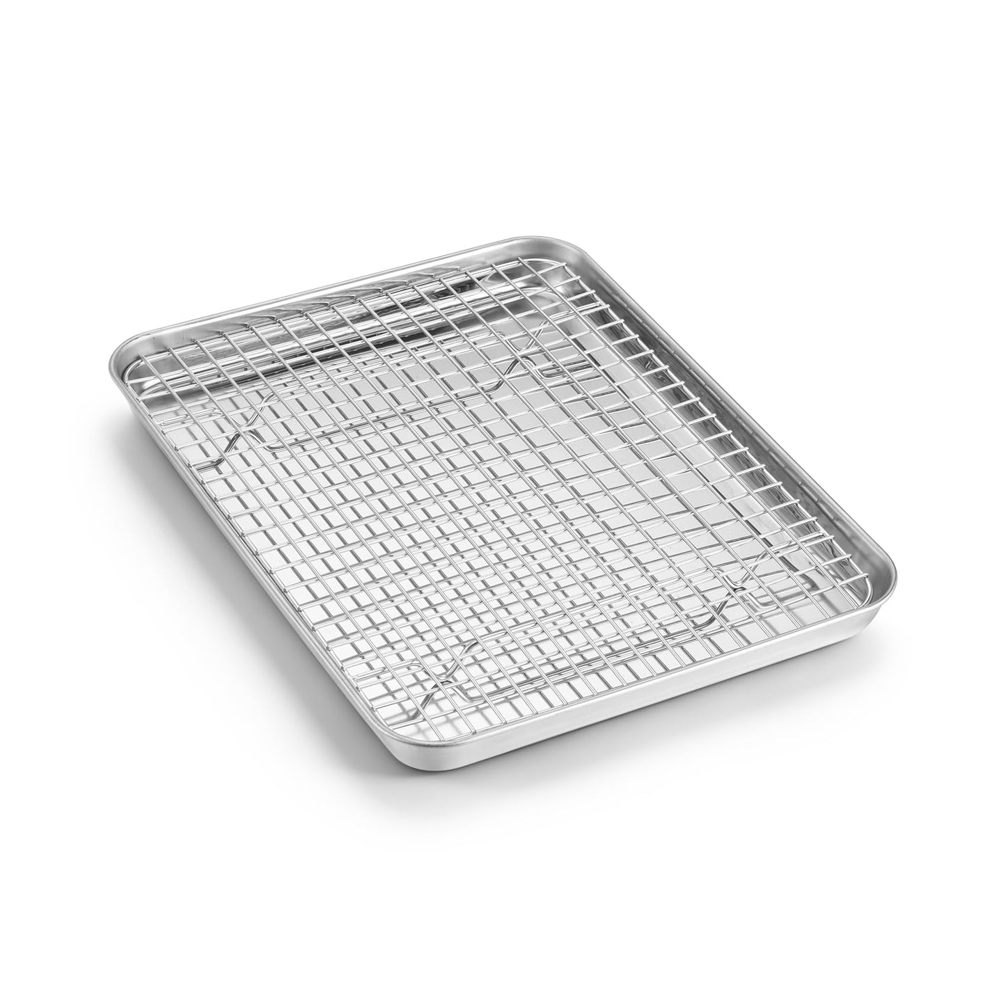 TeamFar Stainless Steel Baking Sheet with Wire Rack Set, 16"x 12"x 1"