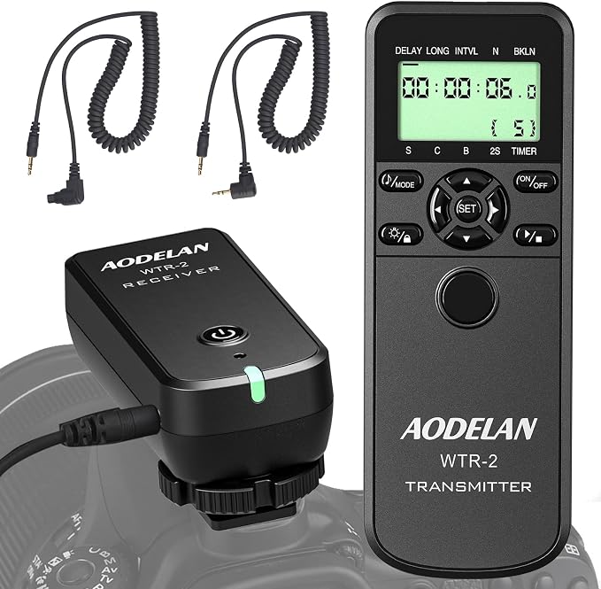 AODELAN Wireless Remote Control Shutter Release Timer intervalometer