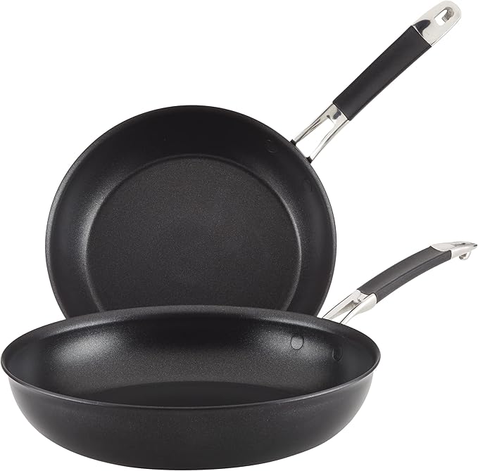 Anolon Smart Stack Hard-Anodized Nonstick Frying Pan Set, 10 & 12-Inch