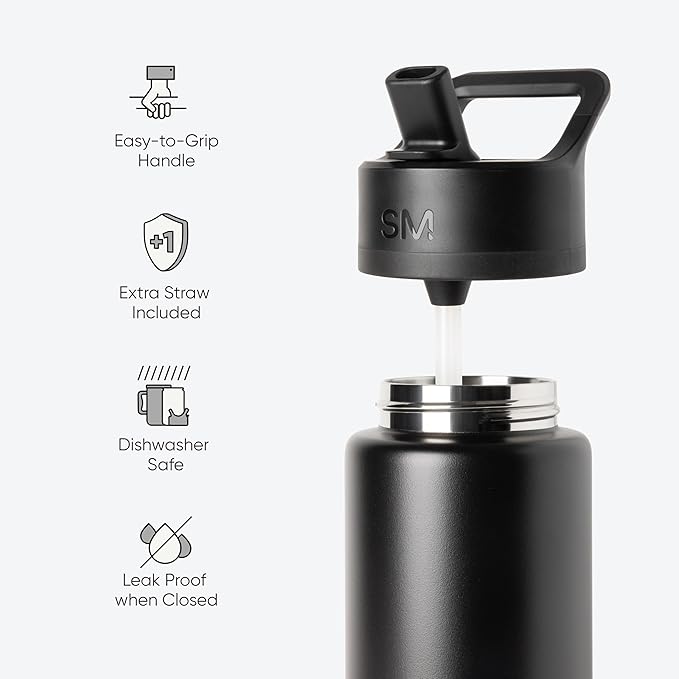 Simple Modern Kids Summit Water Bottle with Straw Lid | My Little Pony Kids 18oz Stainless Steel Cup Insulated Tumbler for Girls, School | Garden of Rainbows