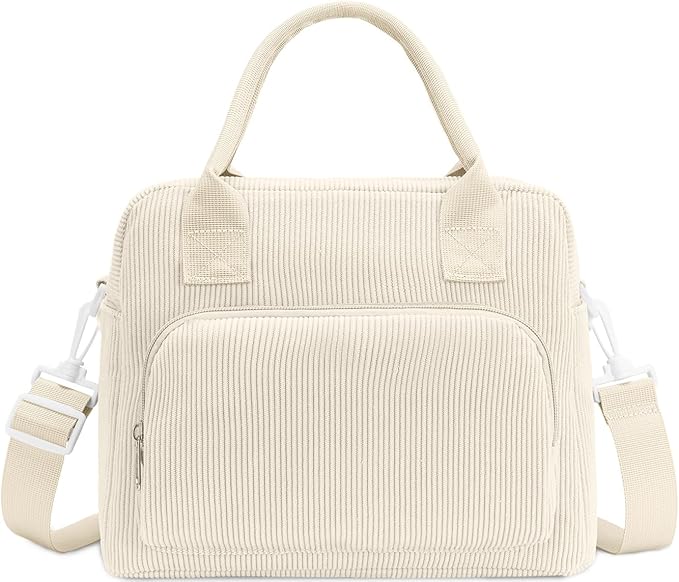 Lunch Bag Women Lunch Box for Women Adult Cute Insulated Lunch Bag Lager Cooler Lunch Tote Bags for Work Picnic (Beige)