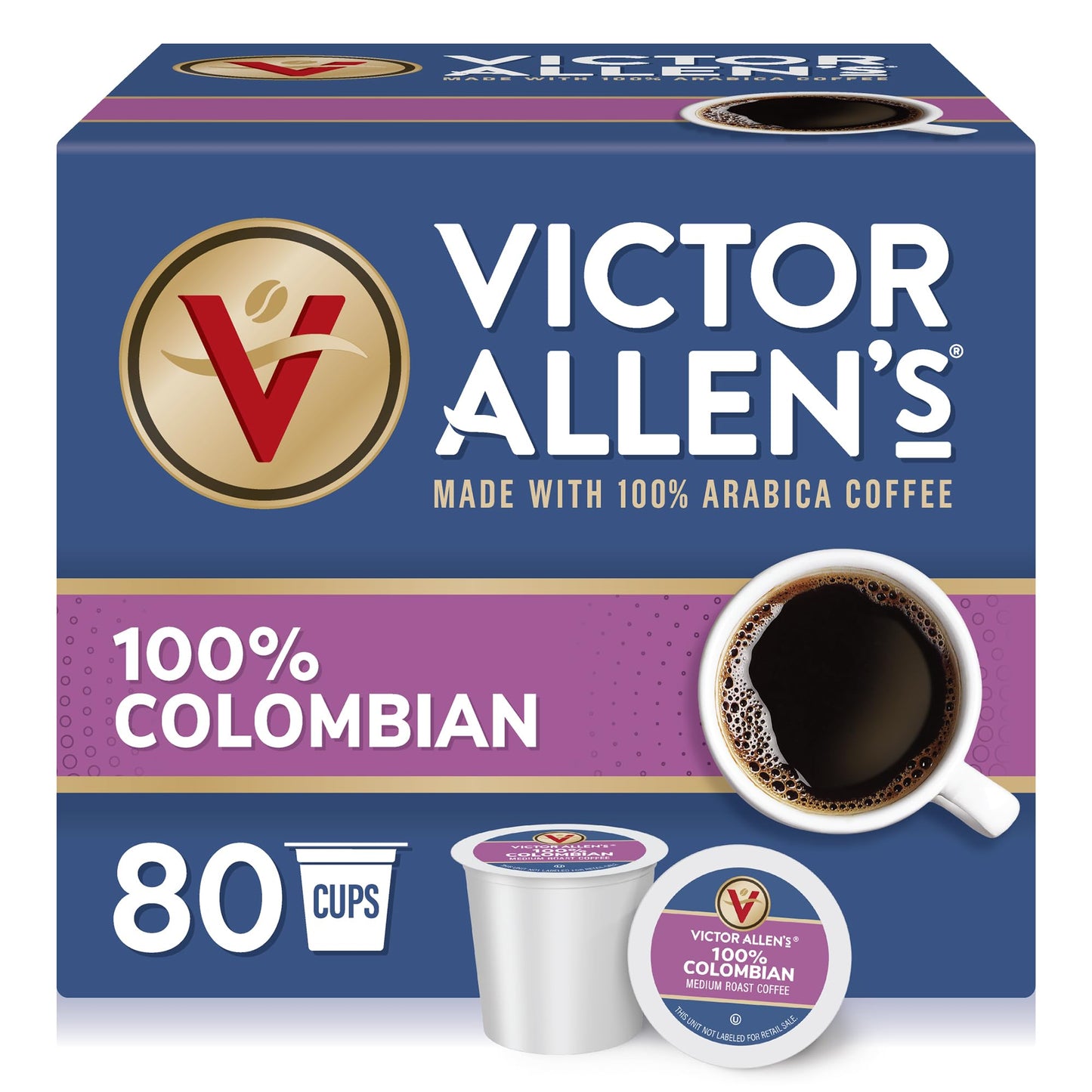 Victor Allen's Coffee Variety Pack (Morning Blend, 100% Colombian, Donut Shop Blend, and French Roast), 42 Count, Single Serve Coffee Pods for Keurig K-Cup Brewers