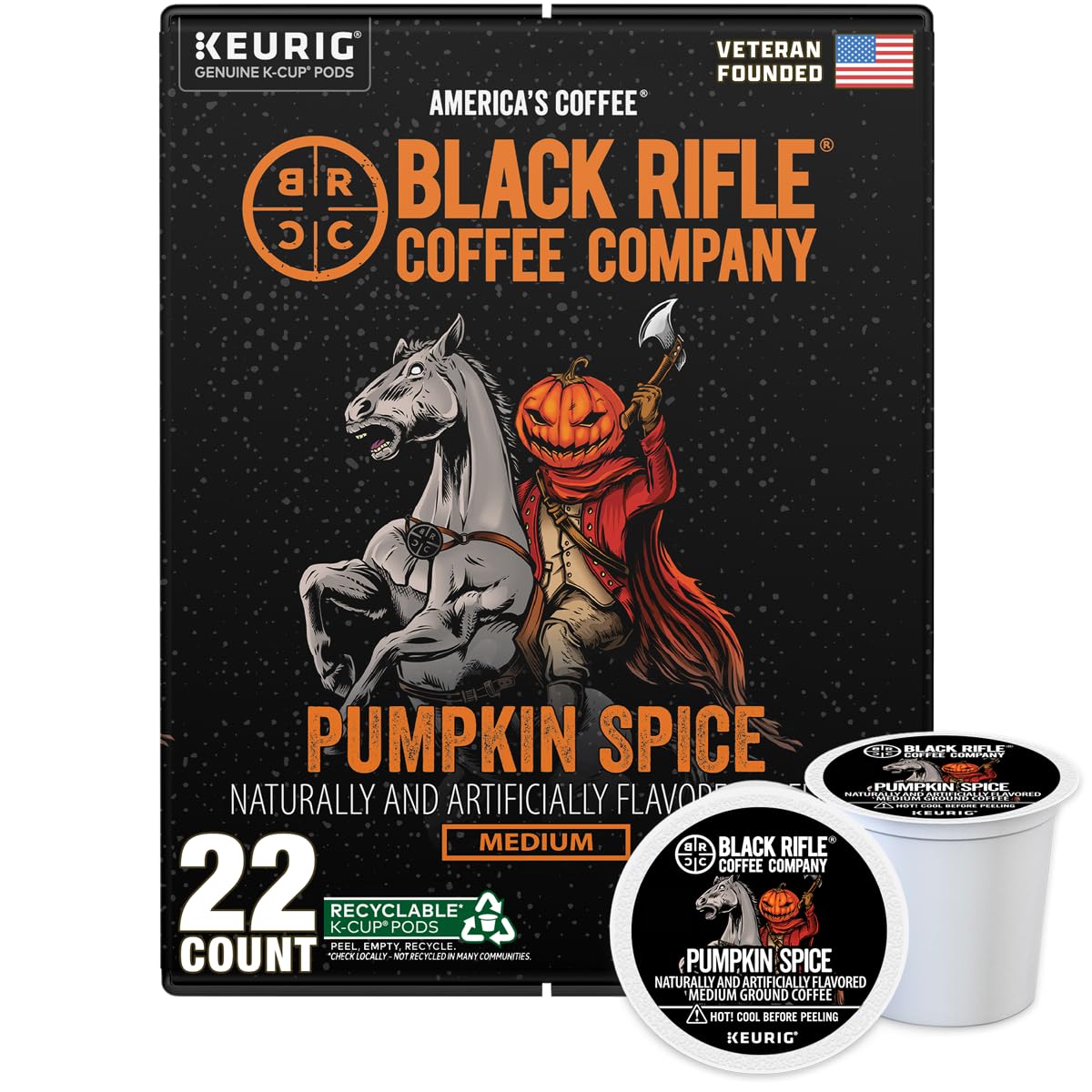 Black Rifle Coffee Medium Roast K Cup Coffee Vanilla Bomb 12 Count