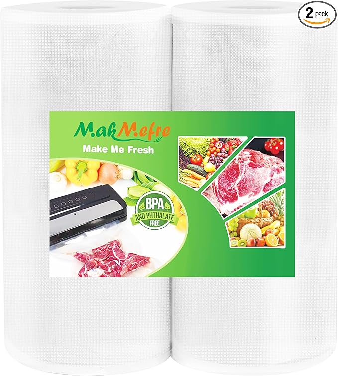 MakMeFre 1Pack Vacuum Sealer Bags Rolls 11"x150' for Food Storage