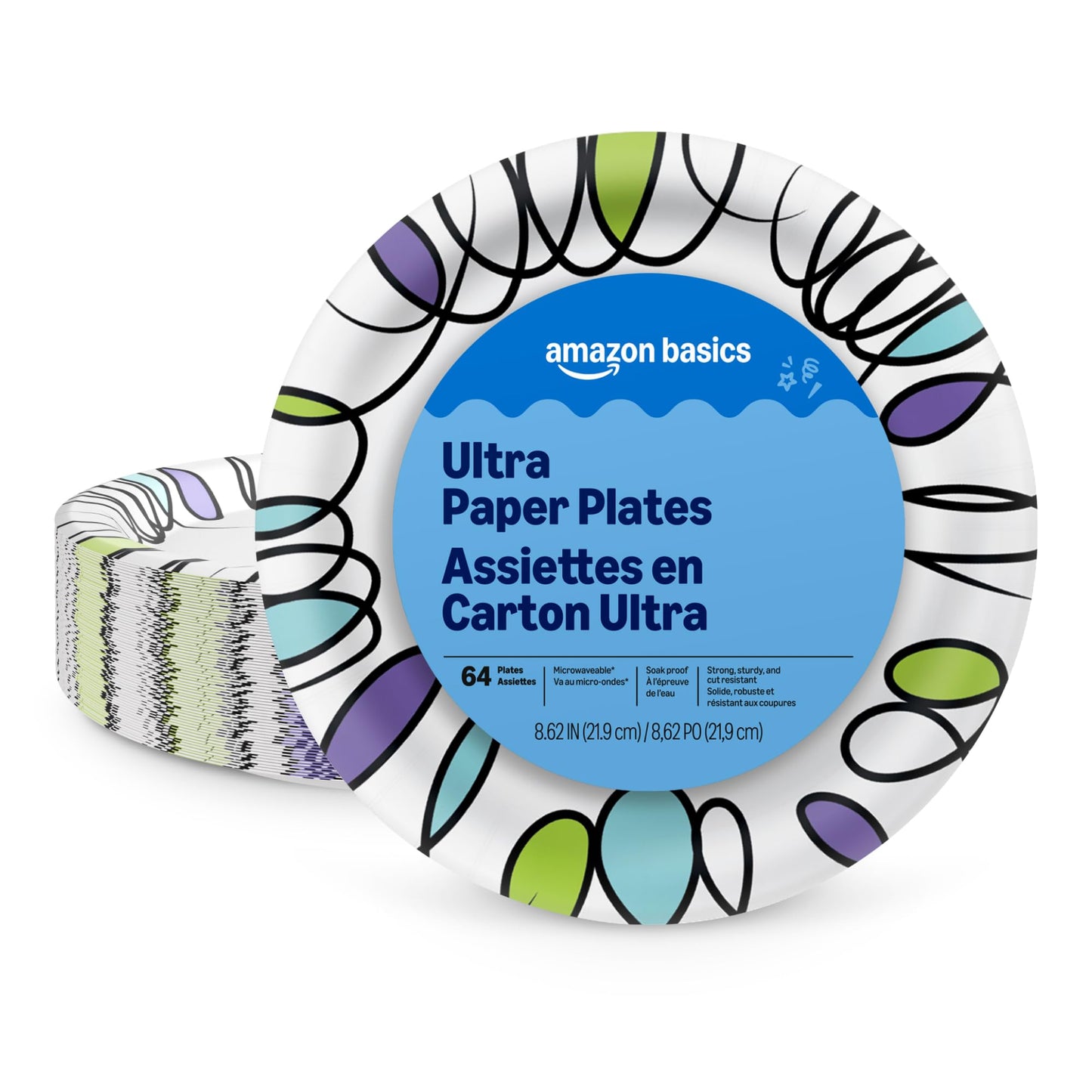 Ultra Paper Plates, 8.62 Inch, Disposable, 880 Count (4 Pack of 220), Packaging May Vary