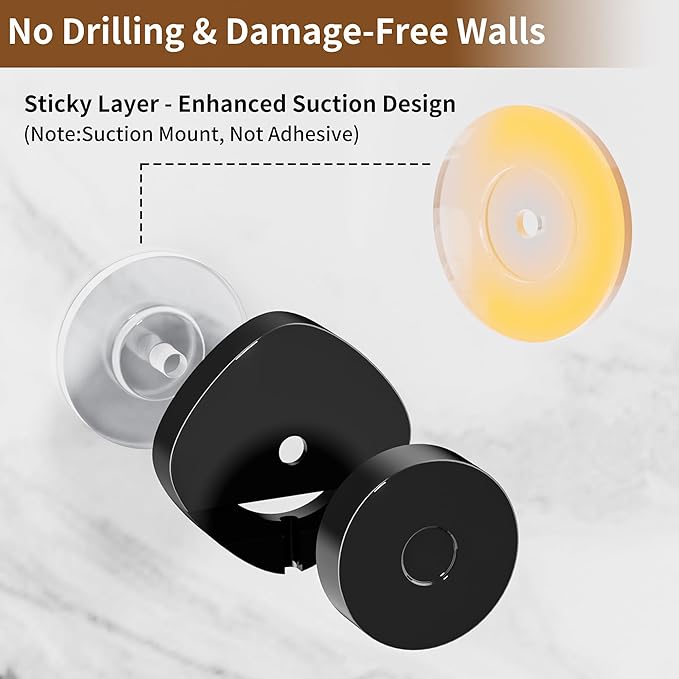 KEGII Shower Caddy Suction Cup, 4 Pack Suction Shower Shelf with Towel Rack No Drilling, Removable Shower Organizer with Hooks & Soap Holder, Space-Saving Bathroom Storage (Black)