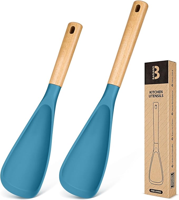 Badiano Multifunction Cooking Spoon for Nonstick Cookware,11.4"&13.4",Khaki