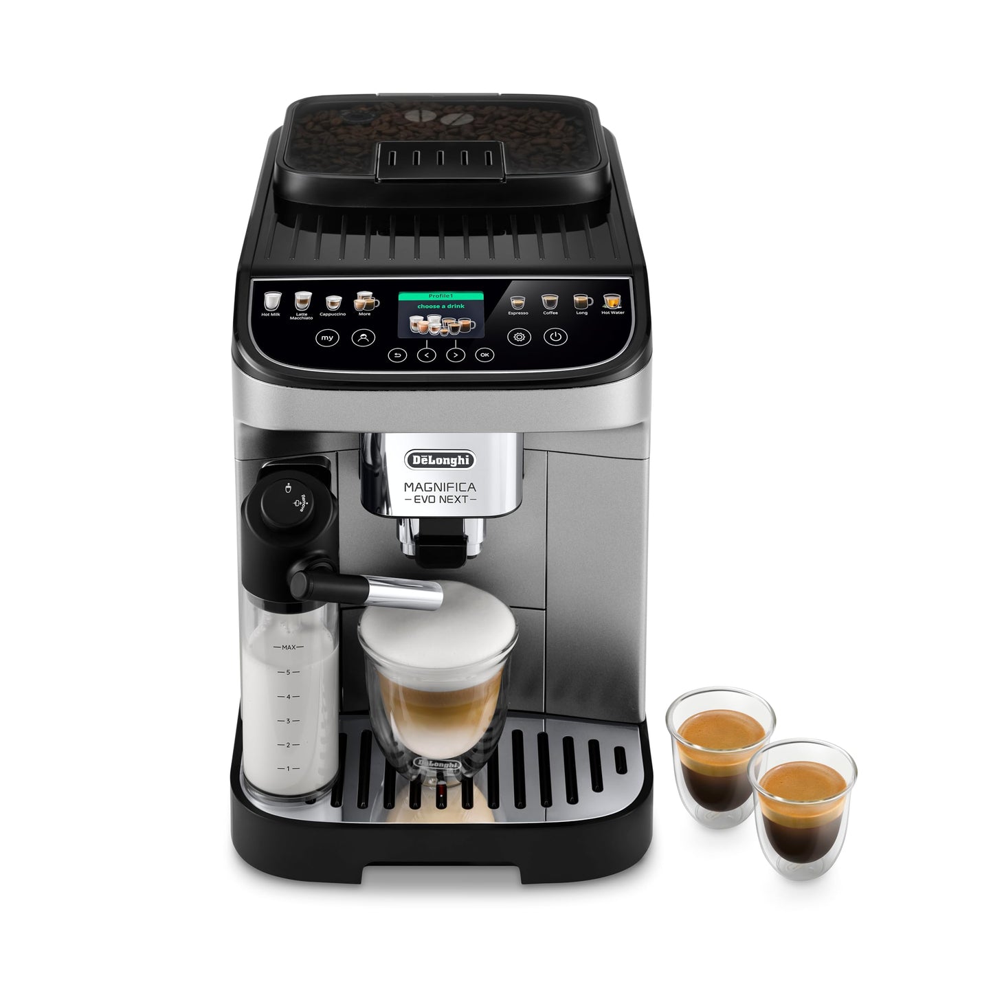 De'Longhi Magnifica Evo Next Automatic Espresso Machine, Frother, Silver