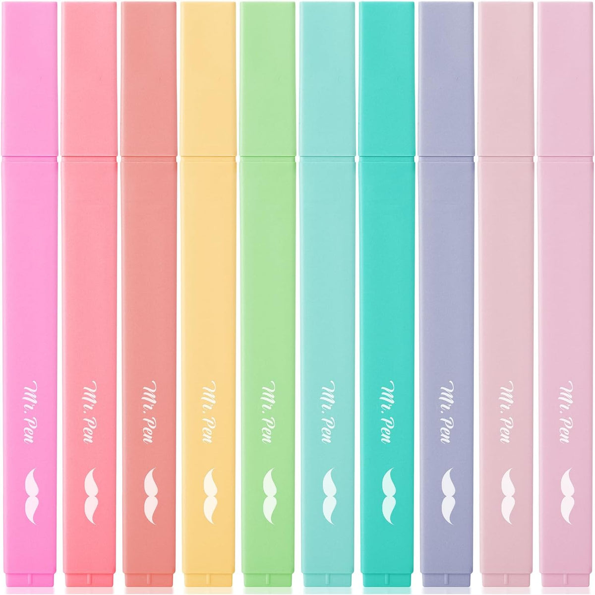 Mr. Pen- Aesthetic Highlighters, 10 pcs, Chisel Tip, Pastel Colors, Cute Highlighters Assorted Colors, Back to School Supplies