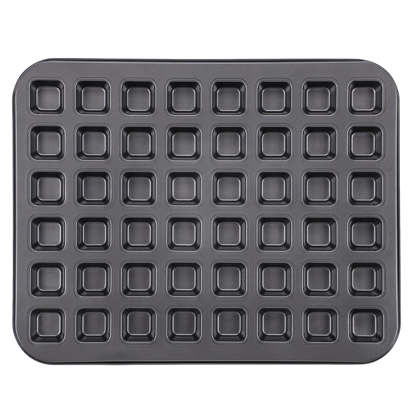 Beasea Brownie Pan with Dividers, 1 Set 12 Cavity All Edges Square Cupcake Brownie Pans Mini Cake Non Stick Baking Carbon Steel Bread Mold Small Edge 3x4 Individual Cutter Sheet Tray for Cookie Oven