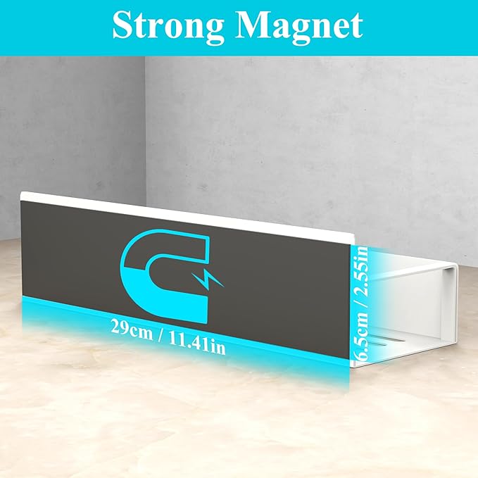 2 Pack Magnetic Spice Storage Rack Organizer for Refrigerator and Oven, Cream White Fridge Organizers and Storage
