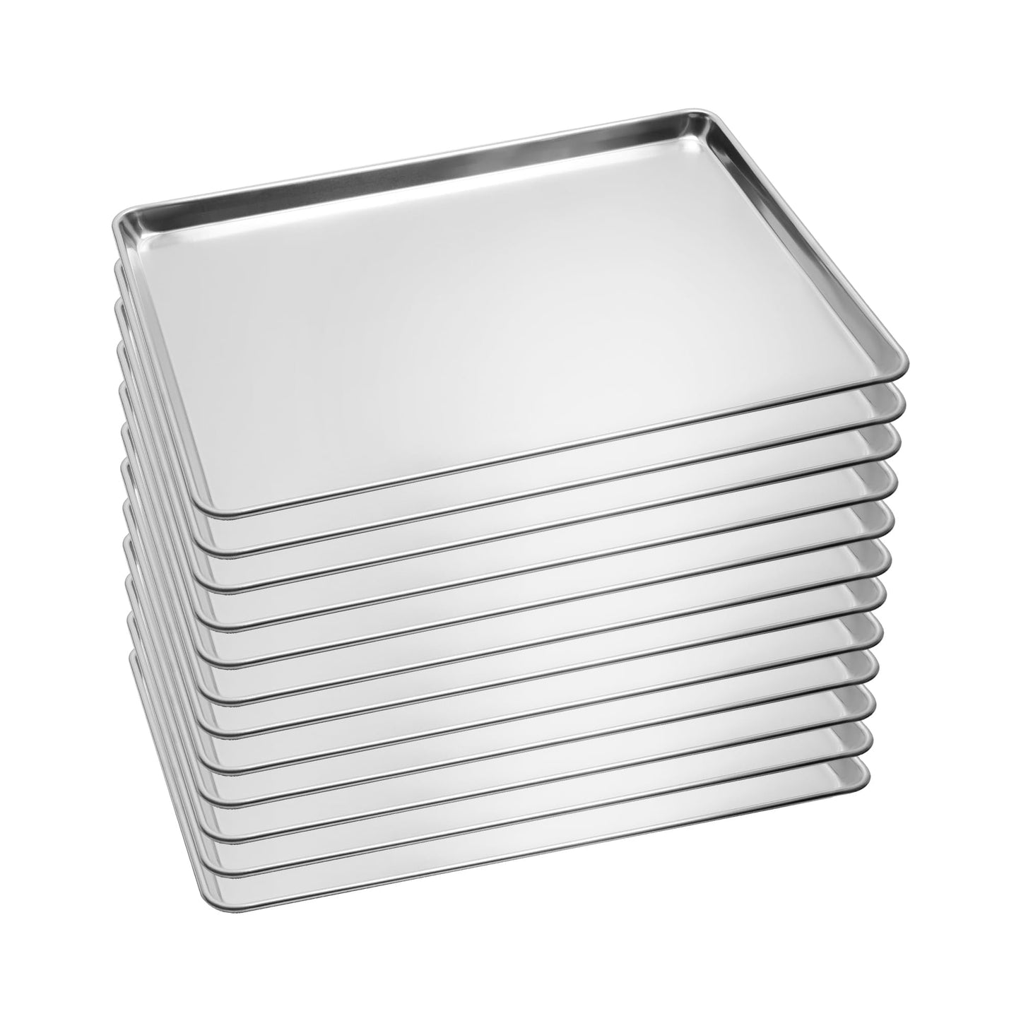 BIEAMA 6 Pack 15" x 21" Baking Sheet Pan, Aluminum Large Size Cookie Sheets
