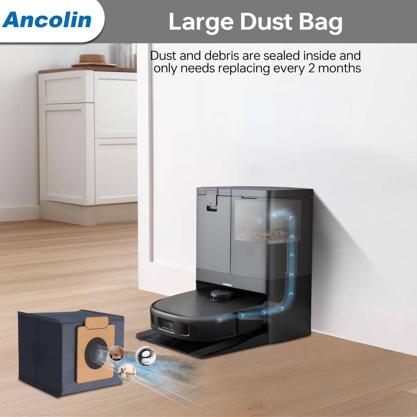15 Pack Dust Bags for eufy X10 Pro Omni Robot Vacuum and X8 Pro Models